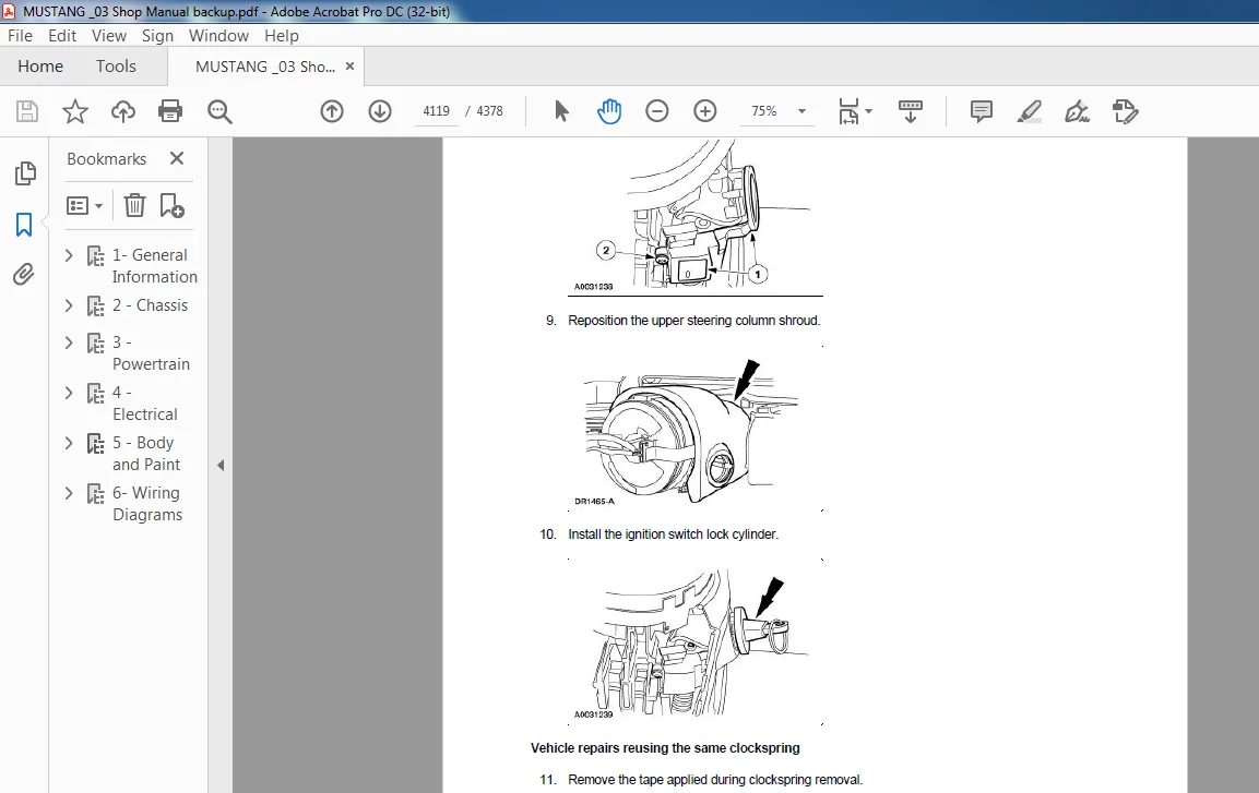 2003 Mustang Workshop Manual 