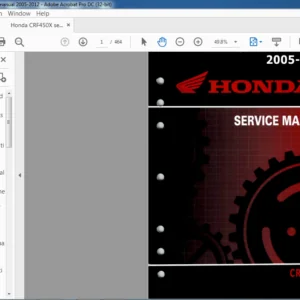 2005-2012 HONDA CRF450X SERVICE MANUAL