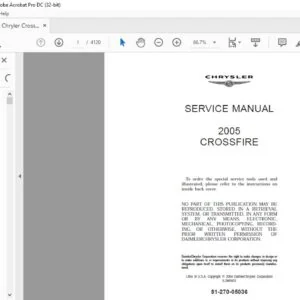 2005 CHRYSLER CROSSFIRE SERVICE MANUAL
