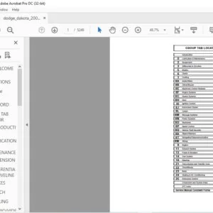 2005 DODGE DAKOTA SERVICE MANUAL