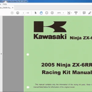 2005 Kawasaki Ninja ZX-6RR Racing Kit Manual - PDF DOWNLOAD