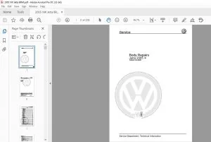 2005 VOLKSWAGEN JETTA BODY REPAIR MANUAL