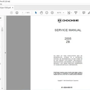 2005 dodge ZB service manual