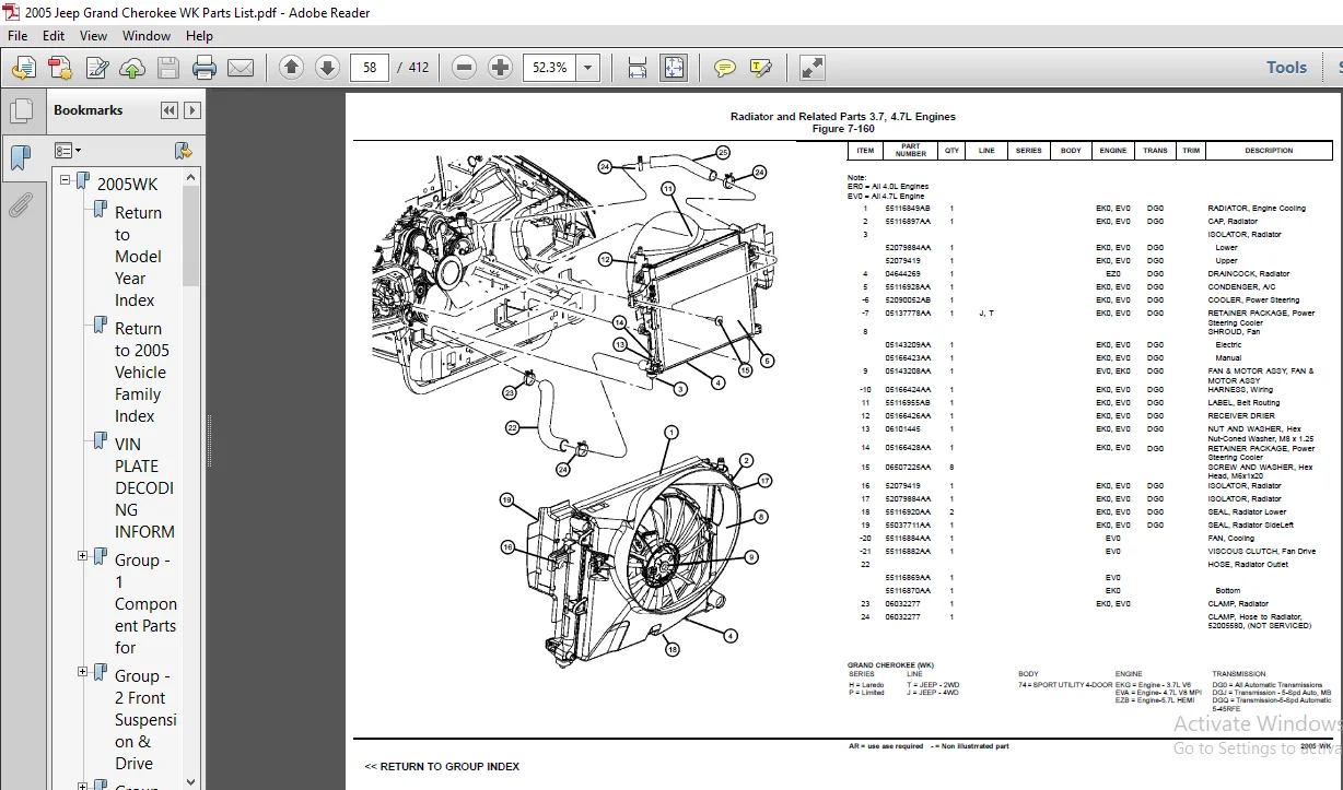 2005 Jeep Grand Cherokee WK Parts List Manual - PDF DOWNLOAD 2005 Jeep Grand Cherokee WK Parts List Manual - PDF DOWNLOAD