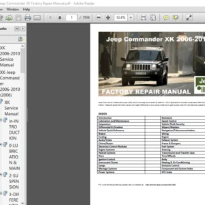 2006 - 2010 Jeep Commander XK Factory Repair Manual - PDF DOWNLOAD