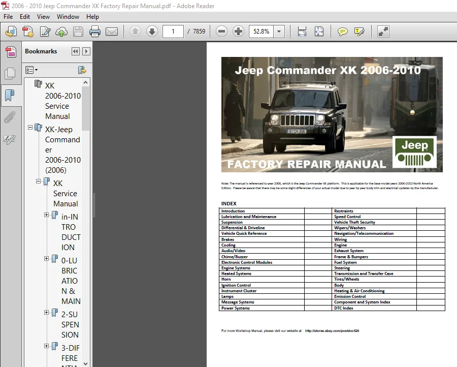 2006 - 2010 Jeep Commander XK Factory Repair Manual - PDF DOWNLOAD 2006 - 2010 Jeep Commander XK Factory Repair Manual - PDF DOWNLOAD