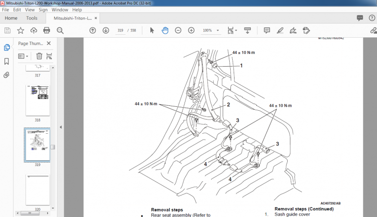 2006-2013 Mitsubishi Triton L200 Workshop Manual - HeyDownloads ...