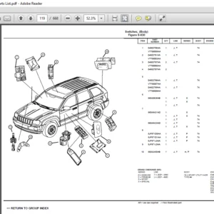 2007 Jeep Grand Cherokee WK Parts List Manual - PDF DOWNLOAD