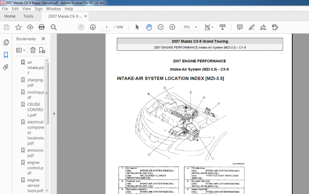 2007 MAZDA CX-9 REPAIR MANUAL - HeyDownloads - Manual Downloads