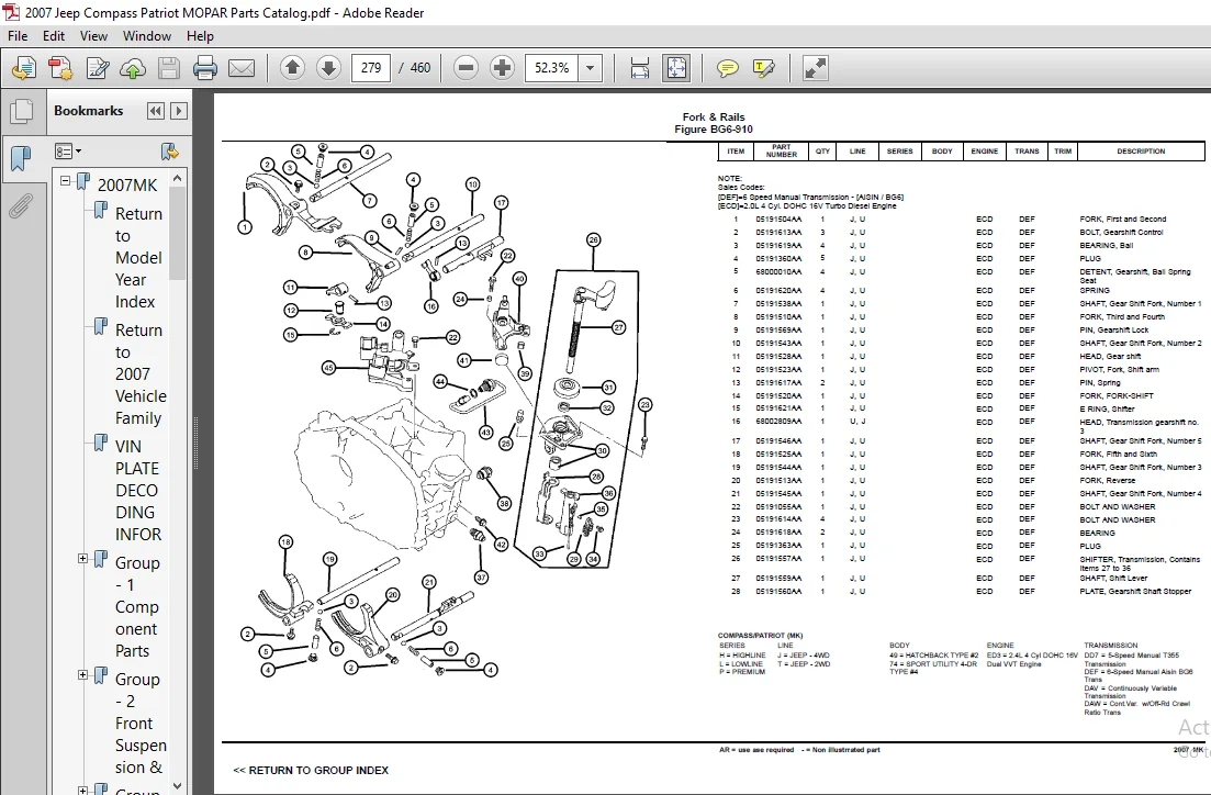 2007 Jeep Compass Patriot MOPAR Parts Catalog Manual 2007 Jeep Compass Patriot MOPAR Parts Catalog Manual