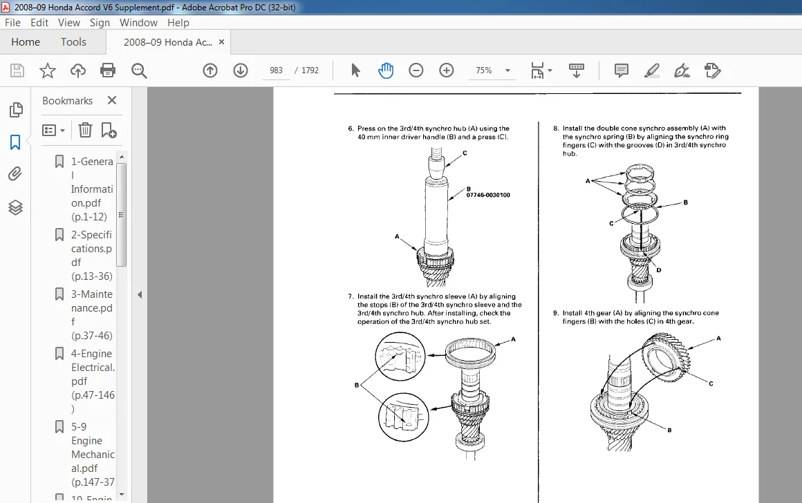 2008-2009 HONDA ACCORD V6 SUPPLEMENT SERVICE MANUAL - Image 2