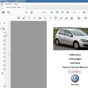 2008-2013 Volkswagen Golf MK6 Factory Service Manual - PDF DOWNLOAD