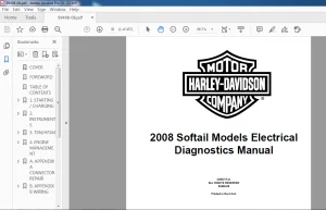 2008 Softail Models Electrical Diagnostics  Service Manual  - PDF DOWNLOAD