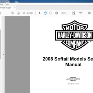 2008 Softail Models Service Manual - PDF DOWNLOAD