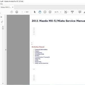 2011 Mazda MX-5 Miata Service Manual