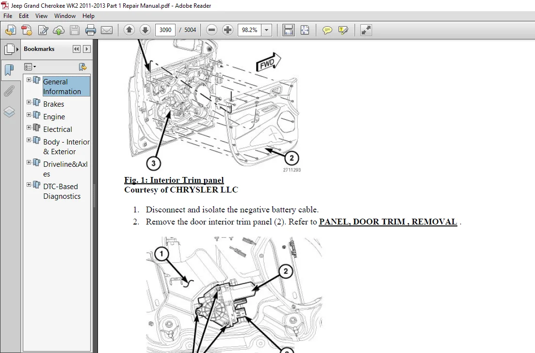 2011 Jeep Grand Cherokee Repair Manual - PDF DOWNLOAD