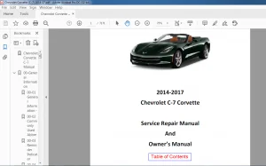 2014-2017 Chevrolet C-7 Corvette Service Manual & Owner's Manual - PDF DOWNLOAD