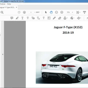 2014-2019 Jaguar F-Type X152 Complete Factory Service Manual - PDF DOWNLOAD
