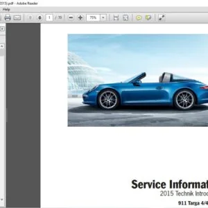 2015 PORSCHE 911 TARGA 4 4S 991 SERVICE MANUAL