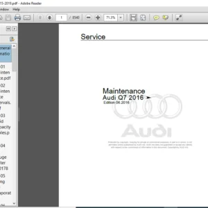 2016 Audi Q7 Service Manual - PDF DOWNLOAD