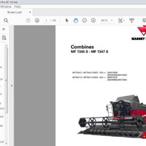 2016 Massey Ferguson EU Harvesting MF 7345 S – MF 7347 S Operator’s Manual – PDF DOWNLOAD