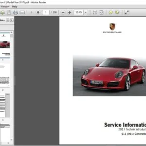 2017 PORSCHE 911 991 GENERATION II SERVICE MANUAL
