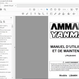 AMMANN YANMAR LB446H MANUEL D’UTILISATION ET DE MAINTENANCE - PDF DOWNLOAD (FRENCH)