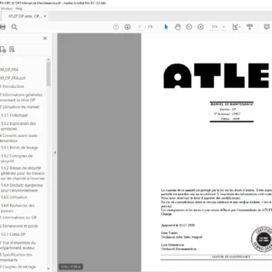 ATLET OP série  OPM OPH OPC & OPS Manual de Maintenance - PDF DOWNLOAD (French)
