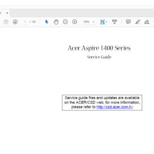 Acer Aspire 1400 Series Laptop  Service Guide Manual - PDF DOWNLOAD