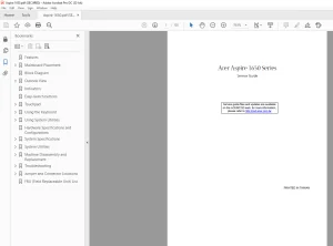 Acer Aspire 1650 Series Laptop Service Guide Manual - PDF DOWNLOAD