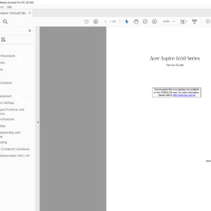 Acer Aspire 1650 Series Laptop Service Guide Manual - PDF DOWNLOAD