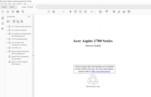 Acer Aspire 1700 Series LapTop Service Guide Manual - PDF DOWNLOAD