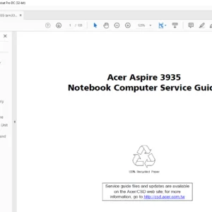 Acer Aspire 3935Notebook Computer LapTop Service Guide Manual -PDF DOWNLOAD
