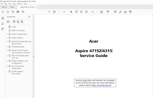 Acer Aspire 4715Z 4315 Series Laptop  Service Guide - PDF DOWNLOAD