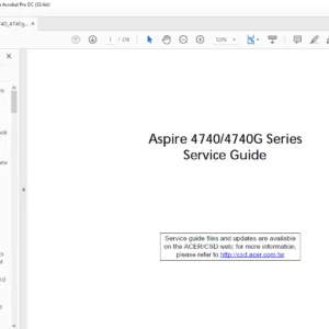 Acer Aspire 4740 - 4740G Series laptop Service Guide Manual -PDF DOWNLOAD