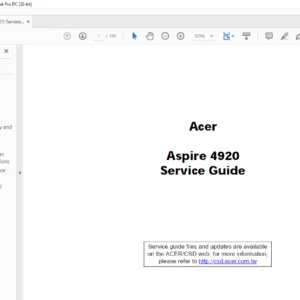Acer Aspire 4920 Laptop Service Guide Manual -PDF DOWNLOAD