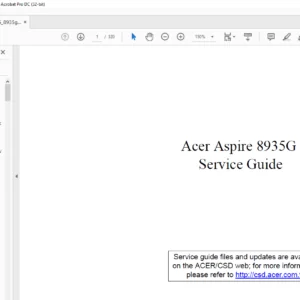 Acer Aspire 8935G Laptop Service Guide Manual - PDF DOWNLOAD