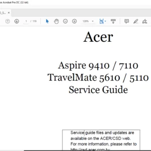 Acer Aspire 9410  7110 TravelMate 5610   5110  Guide Service Manual - PDF DOWNLOAD