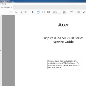 Acer Aspire idea 500 510 Series laptop  Service Guide  Manual - PDF DOWNLOAD