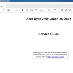 Acer DynaVivid Graphics Dock Laptop  Service Guide Manual - PDF DOWNLOAD