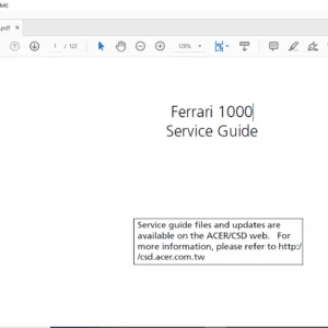 Acer Ferrari 1000 Laptop Service Guide Manual - PDF DOWNLOAD