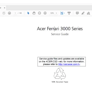 Acer Ferrari 3000 Series Laptop Service Guide Manual - PDF DOWNLOAD