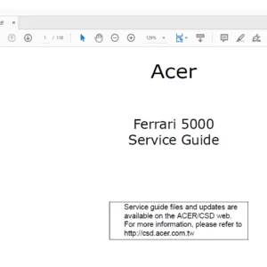 Acer Ferrari 5000 Series Laptop Service Guide Manual - PDF DOWNLOAD