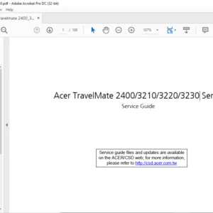 Acer TravelMate 2400 3210 3220 3230 Series Laptop Service Guide Manual - PDF DOWNLOAD