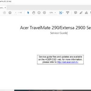 Acer TravelMate 290Extensa 2900 Series Laptop  Service Guide Manual - PDF DOWNLOAD