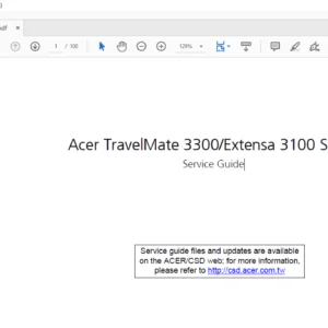 Acer TravelMate 3300Extensa 3100 Series Laptop Service Guide Manual - PDF DOWNLOAD