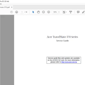 Acer TravelMate 370  Series Laptop  Service Guide Manual - PDF DOWNLOAD