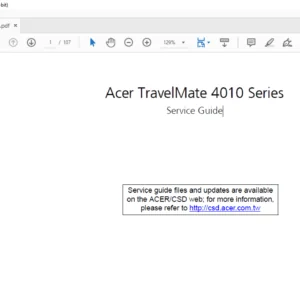 Acer TravelMate 4010 Series Laptop Service Guide Manual - PDF DOWNLOAD
