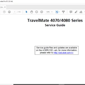 Acer TravelMate 4070 4080 Series Laptop Service Guide Manual - PDF DOWNLOAD