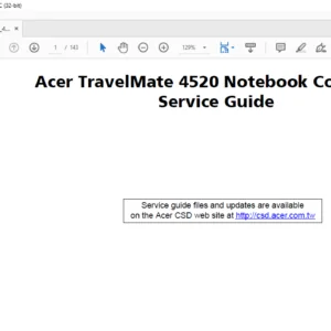 Acer TravelMate 4520 Notebook Computer Service Guide Manual - PDF DOWNLOAD